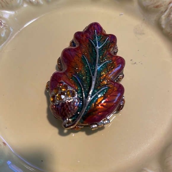 VERY CUTE AND PRETTY MONET LEAF ENAMEL MULTICOLOR - Picture 2 of 11